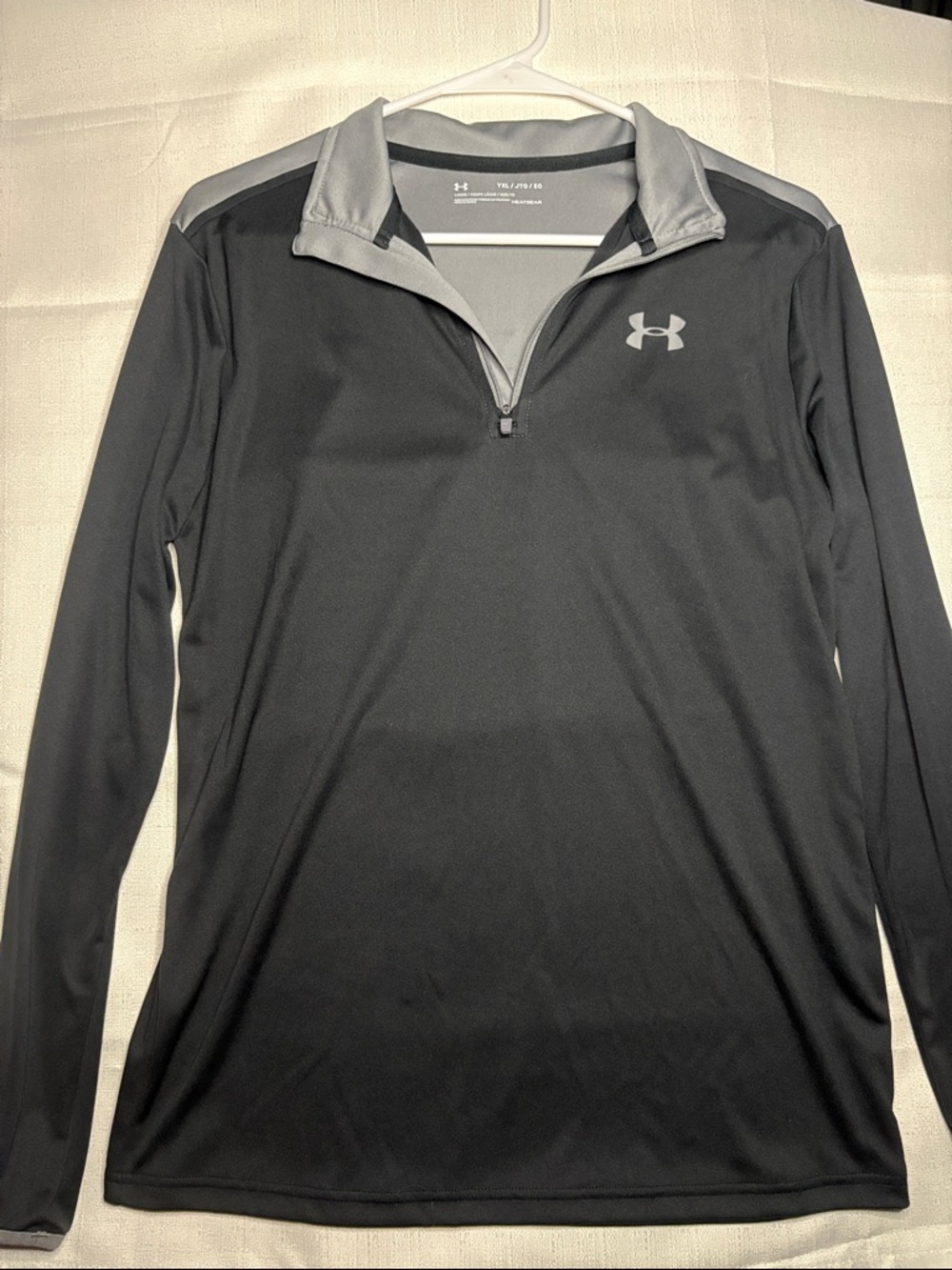 Under Armour Black and Gray 1/4 Zip Performance Pullover #2